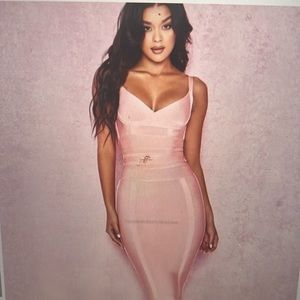 House of CB Dresses House Of Cb Belice Pink Tie Waist Bandage